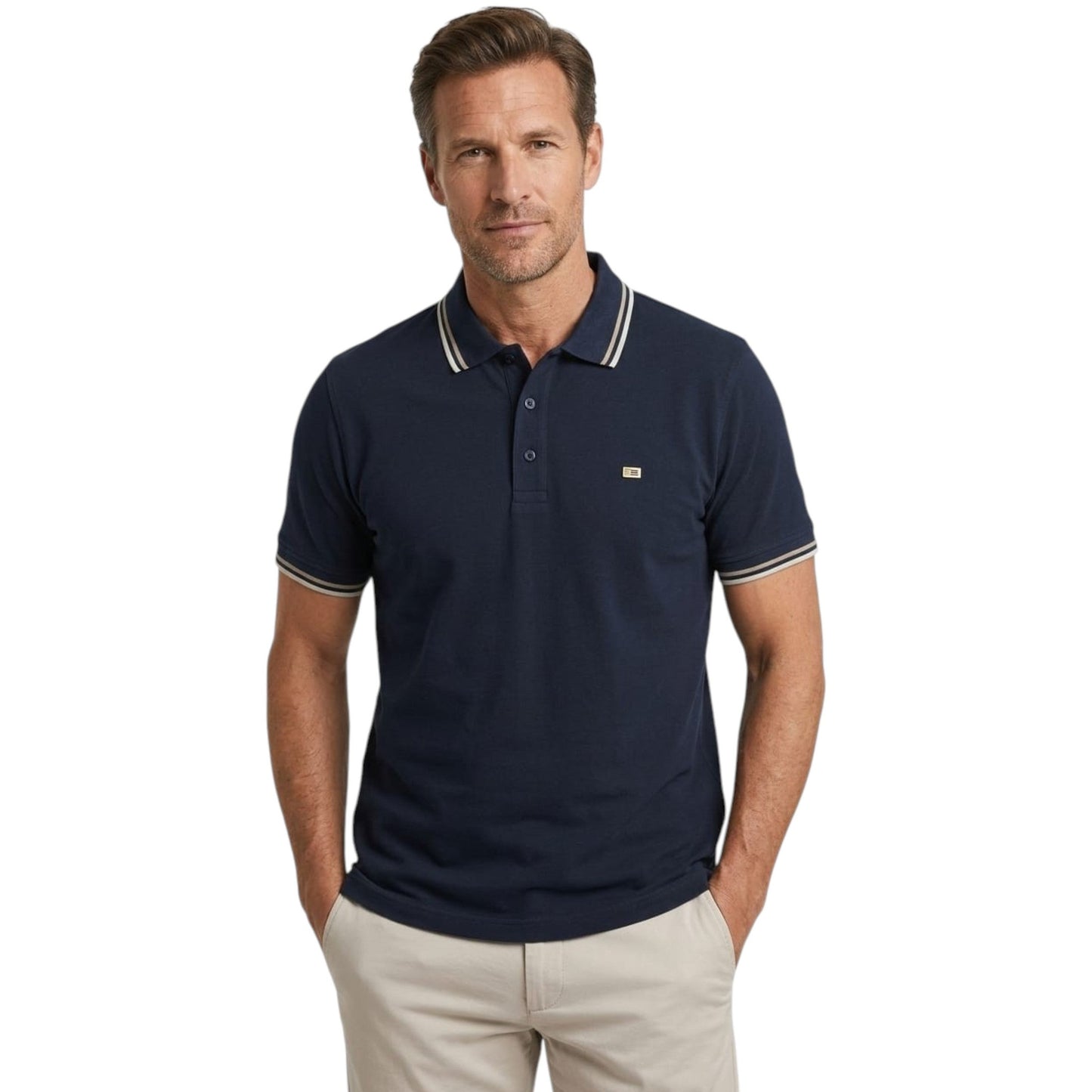 Men's Plain Solid Top,Navy