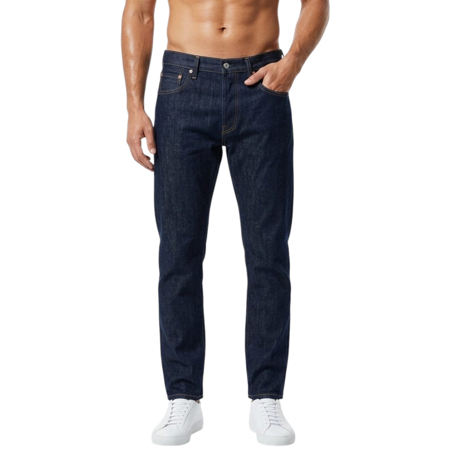 Men's Plain Solid Jeans,Navy