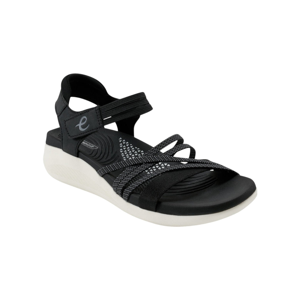 Women's Textured Comfort Sandals,Black