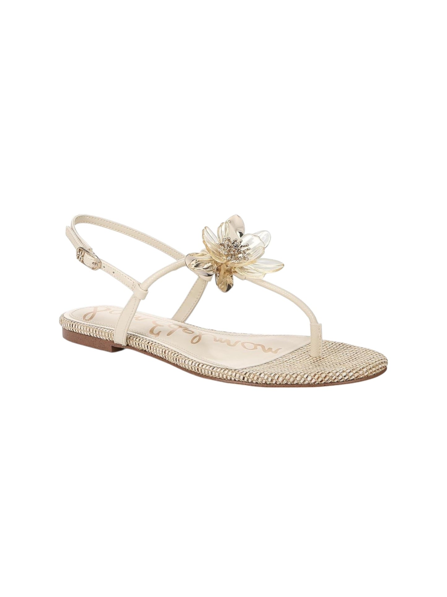 Women's Front Flour Flat Sanals,White