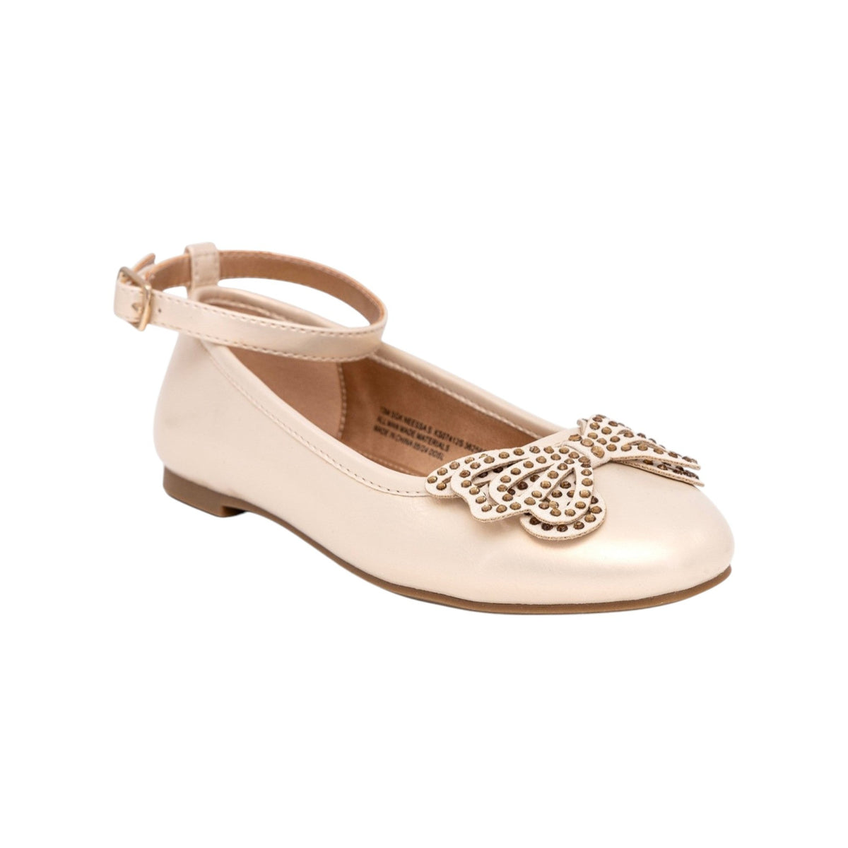 Kids Girl's Front Bow Bellorinas,Gold
