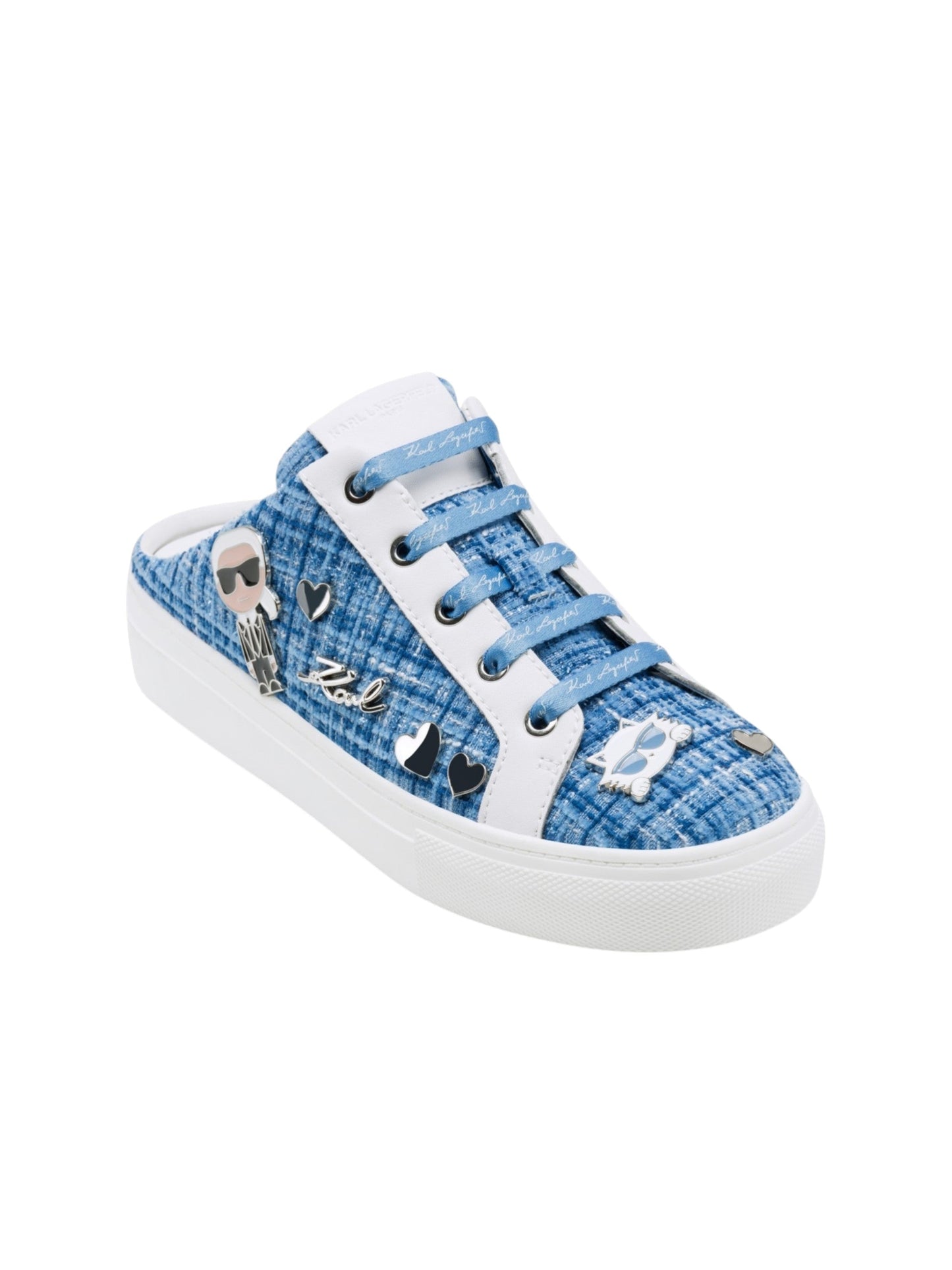 Women's Textured Back Open Sneakers Shoes,Blue