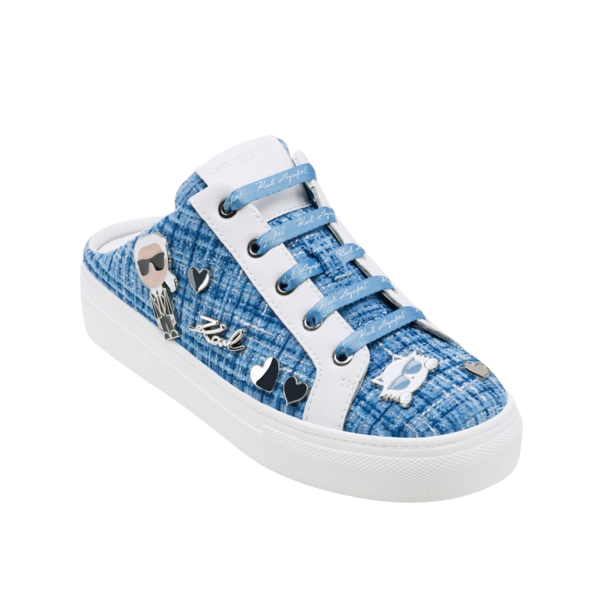 Women's Textured Back Open Sneakers Shoes,Blue