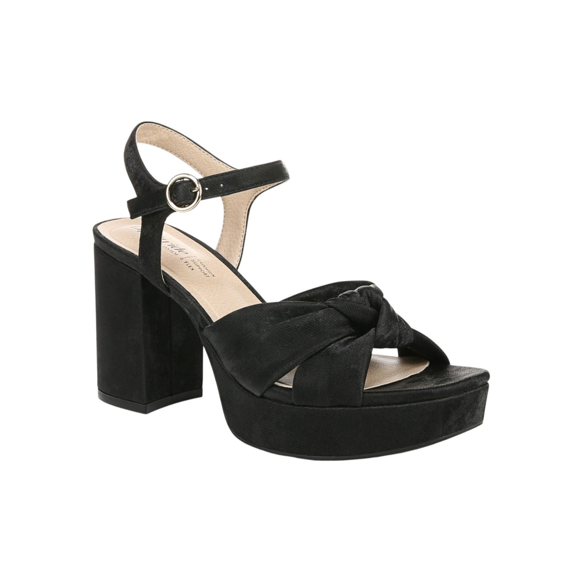 Women's Velour Heeled Shoes,Black