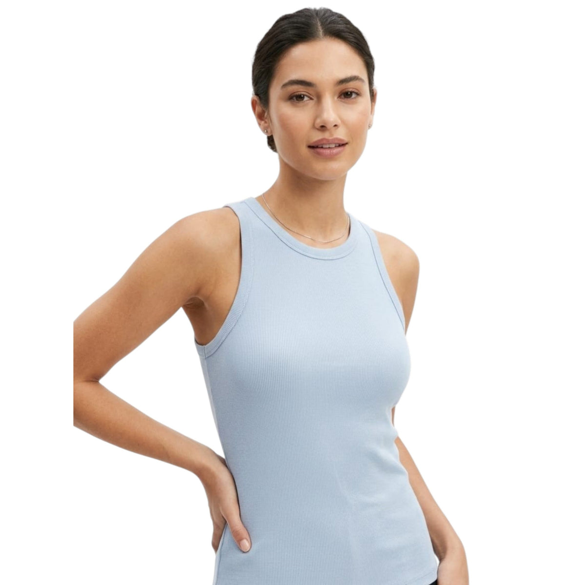 Women's Ribbed Top,Blue