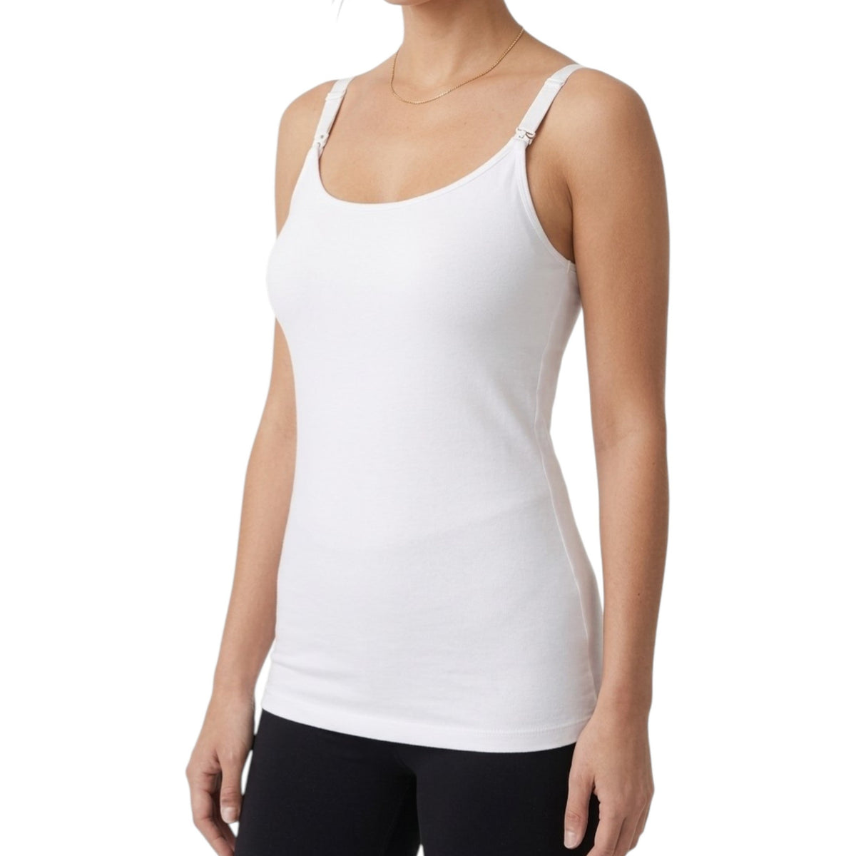 Women's Plain SLeepwear Chemise,White