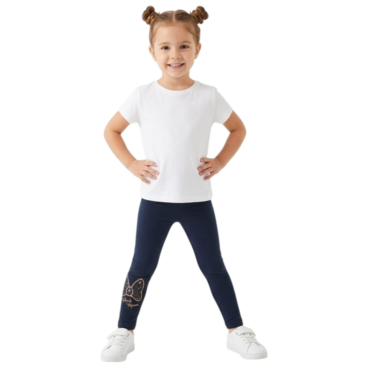 Kids Girl's Plain Legging,Navy