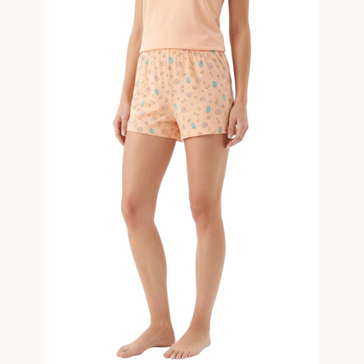 Women's Printed Sleepwear Short,Coral