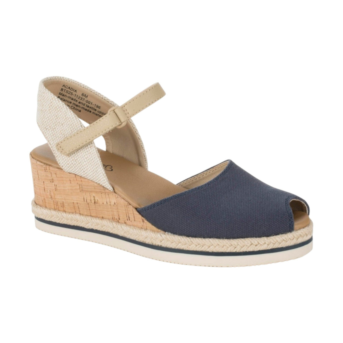 Women's Textured Sandals,Navy