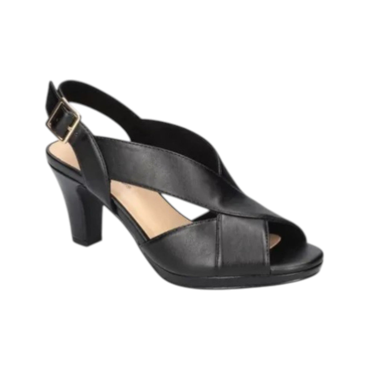 Women's Plain Heeled Shoes,Black
