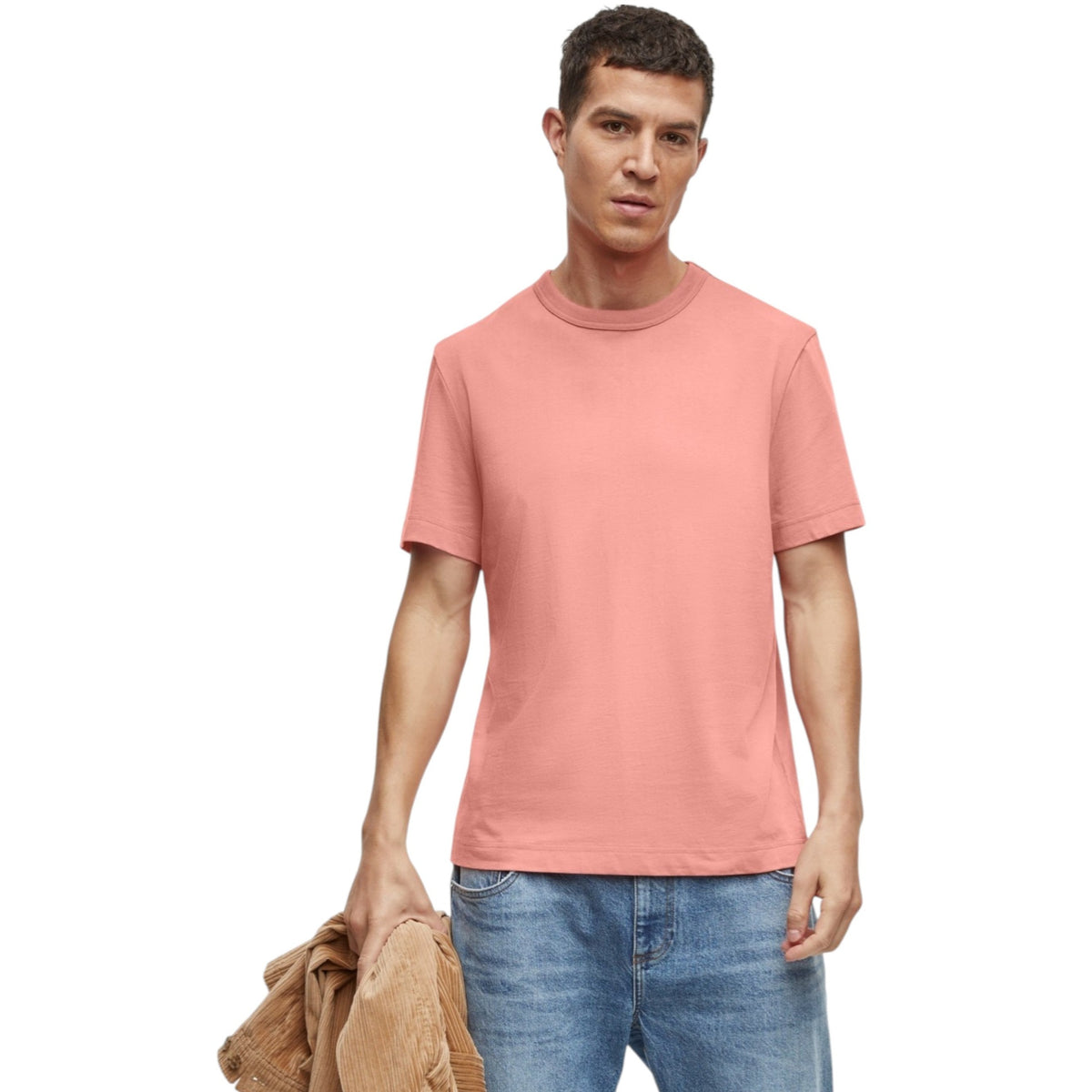 Men's Plain Top,Coral
