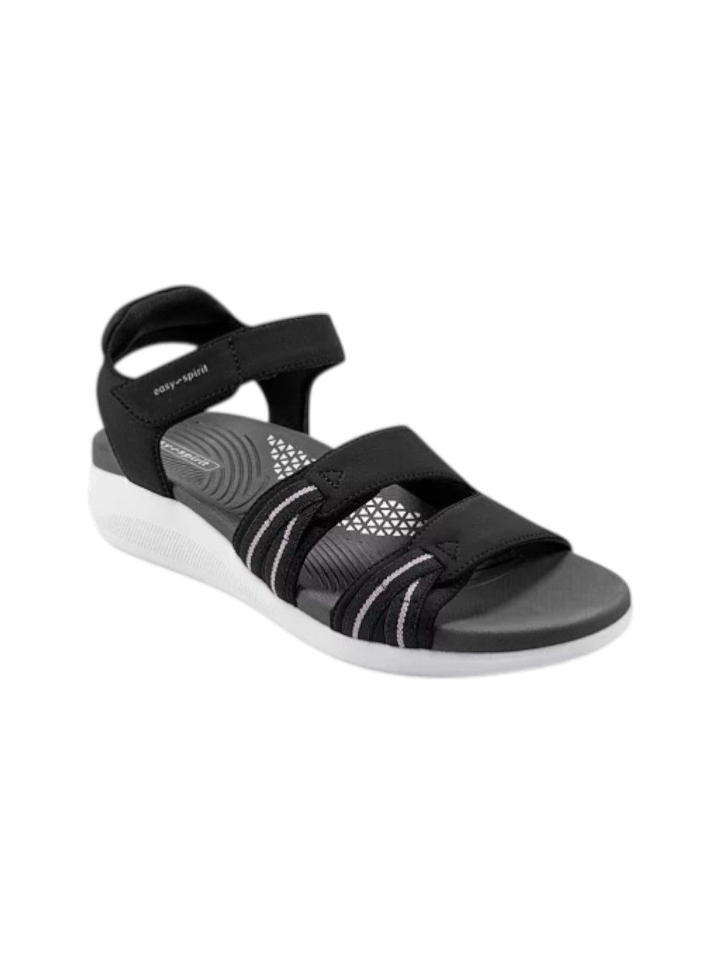Women's Ribbed Sandals,Black