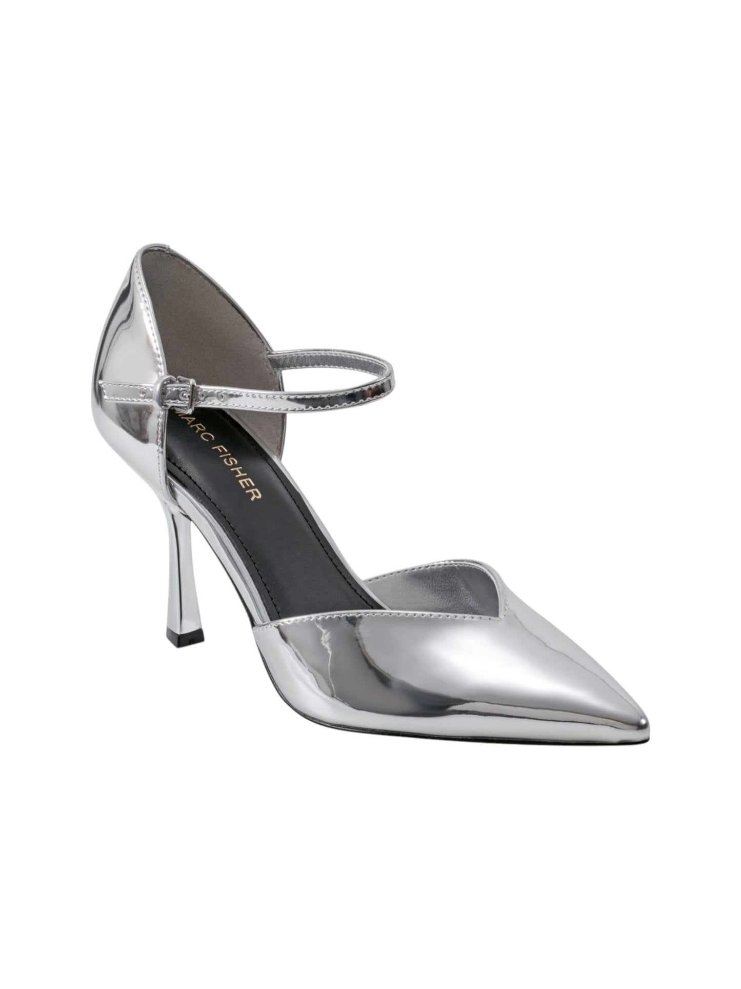 Women's Plain Heeled Shoes,Silver