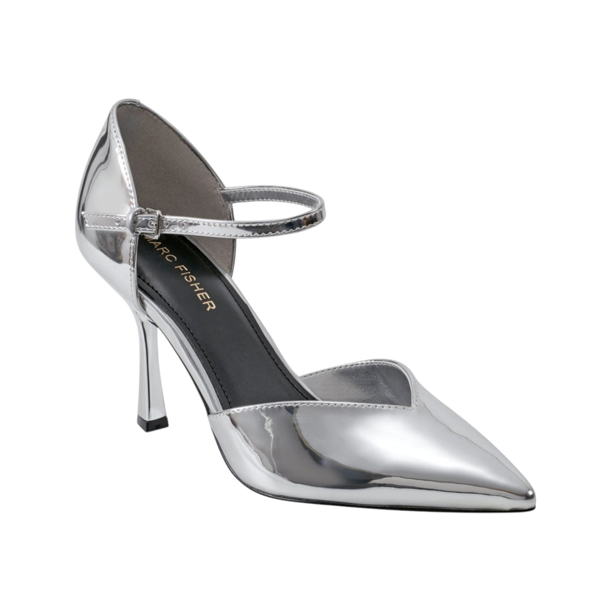 Women's Plain Heeled Shoes,Silver