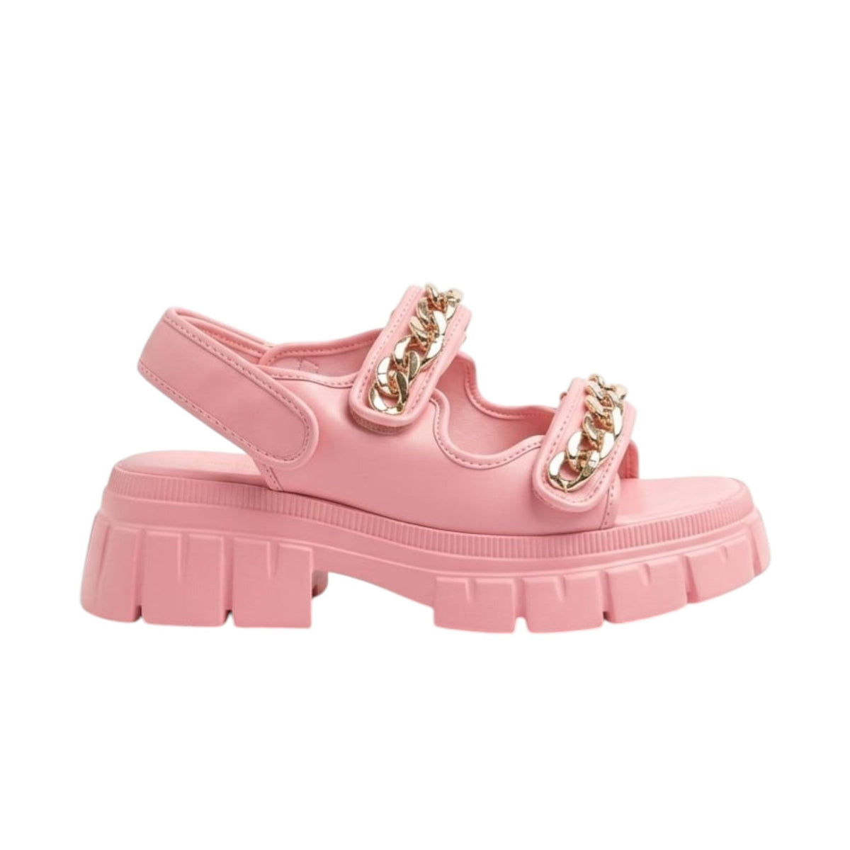 Women's Ribbed High Sandals,Pink