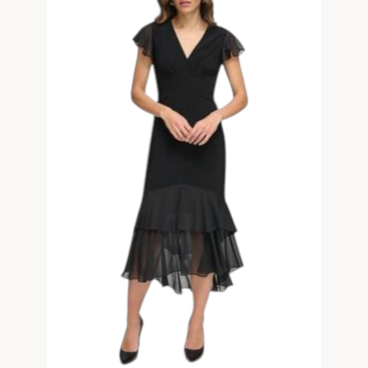 Women's Plain Dress,Black