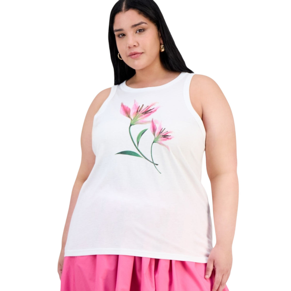 Women's Floral Printed Top,White