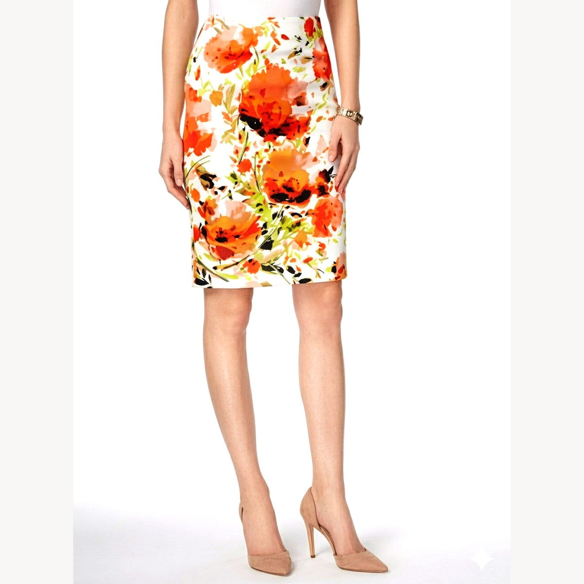 Women's Colorblocked Printed Skirt,Multi
