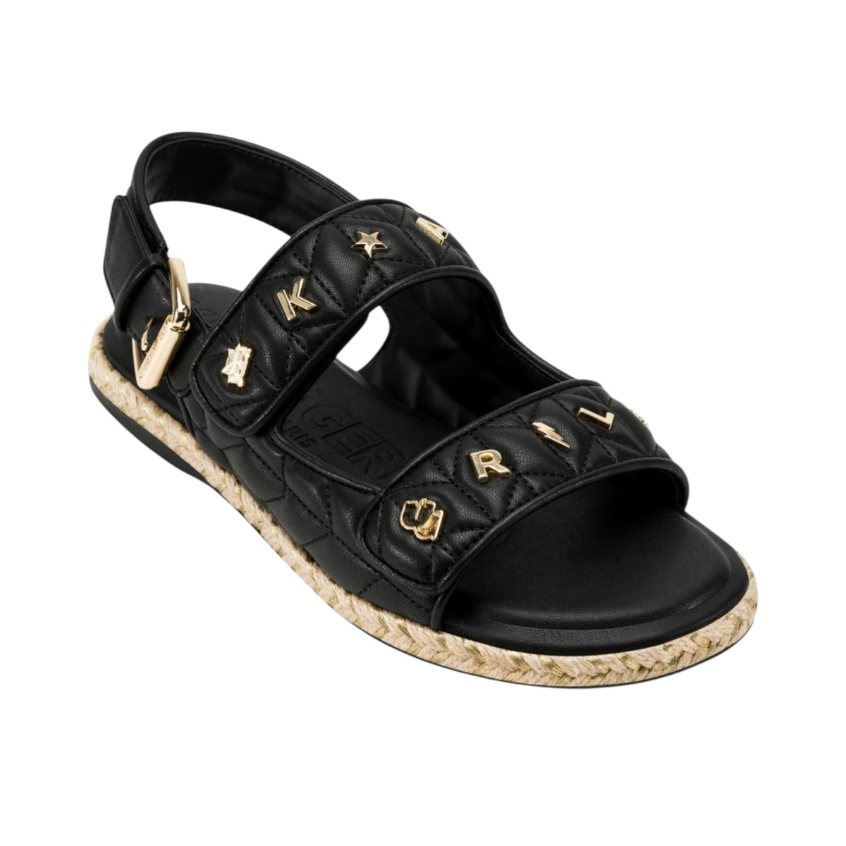 Women's Plain Flat Sandals,Black