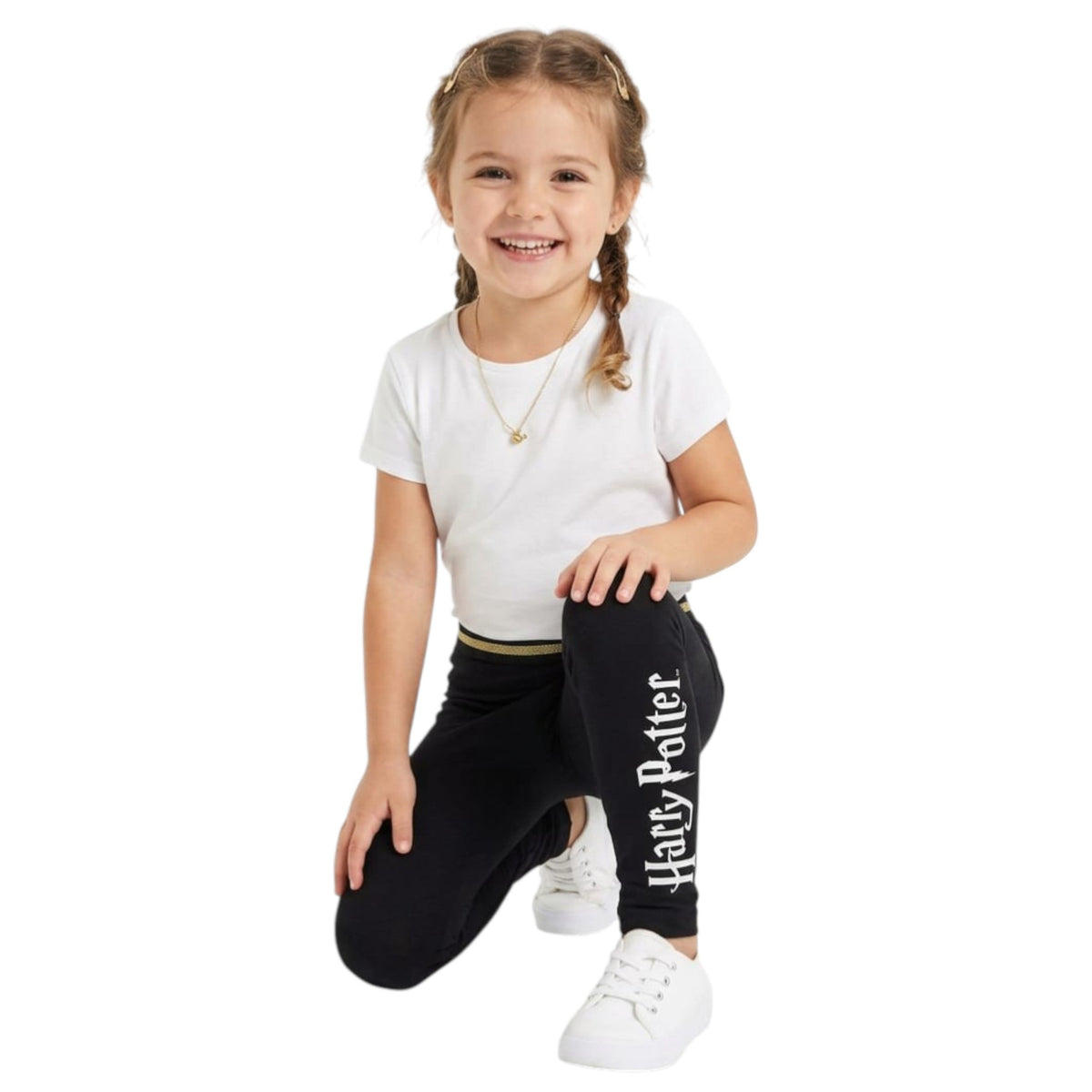 Kids Girl's Printed Legging,Black