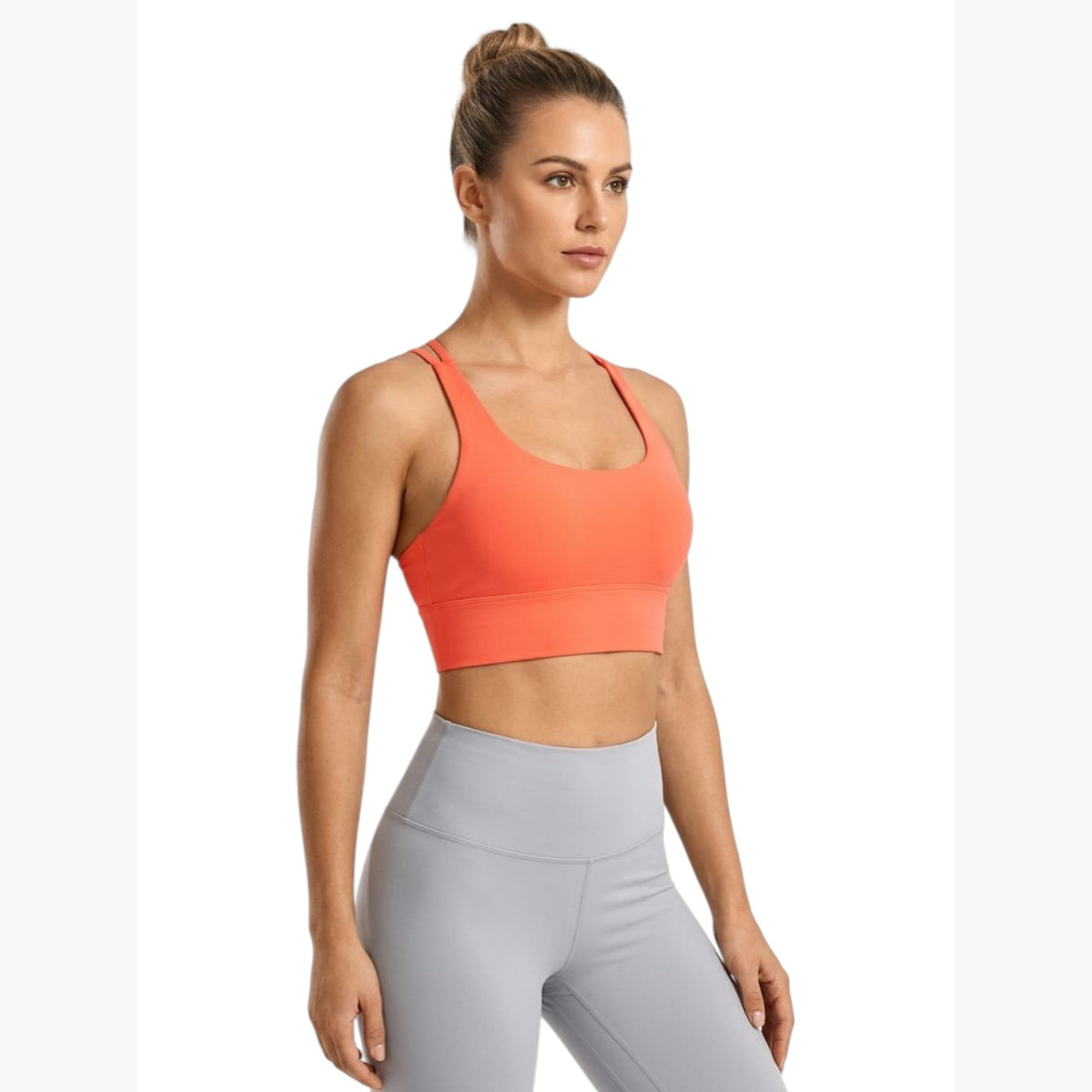 Women's Plain Sport Bra,Coral