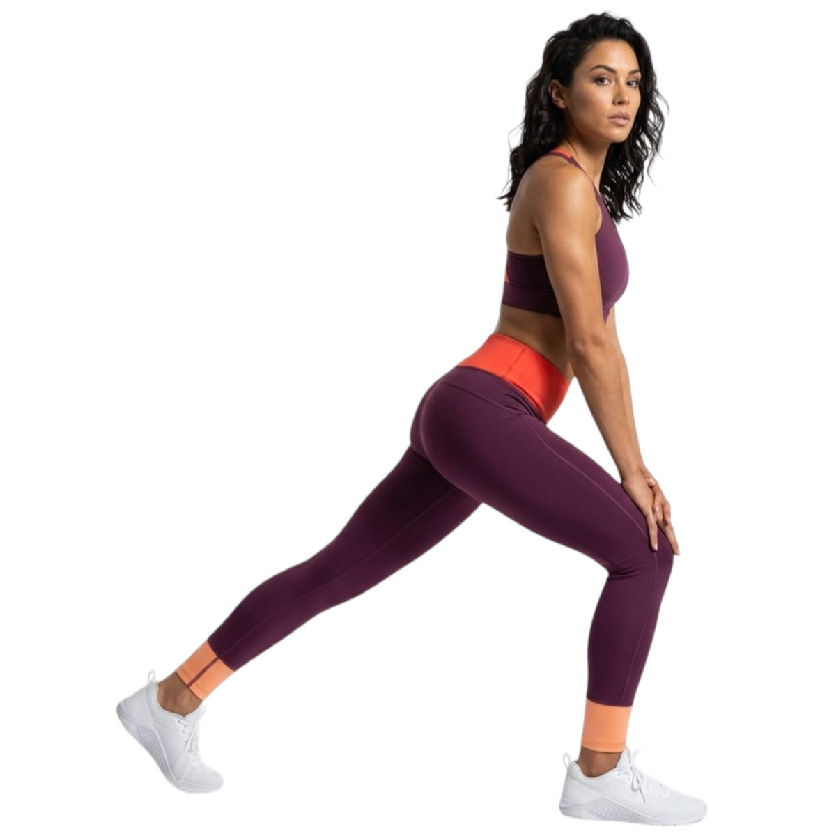 Women's Colorblocked Legging,Mauve