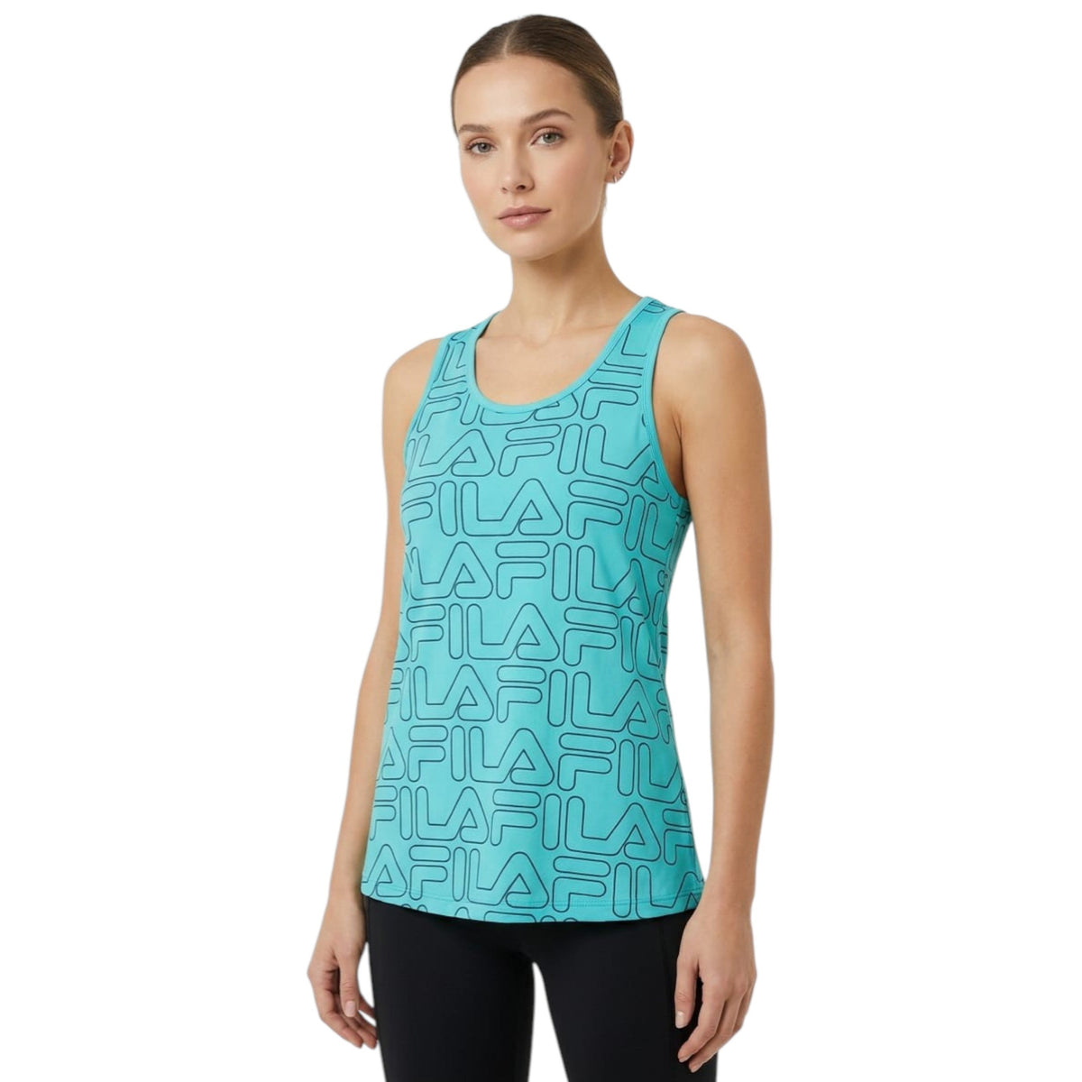 Women's Printed Sport Tank Top,Light Blue
