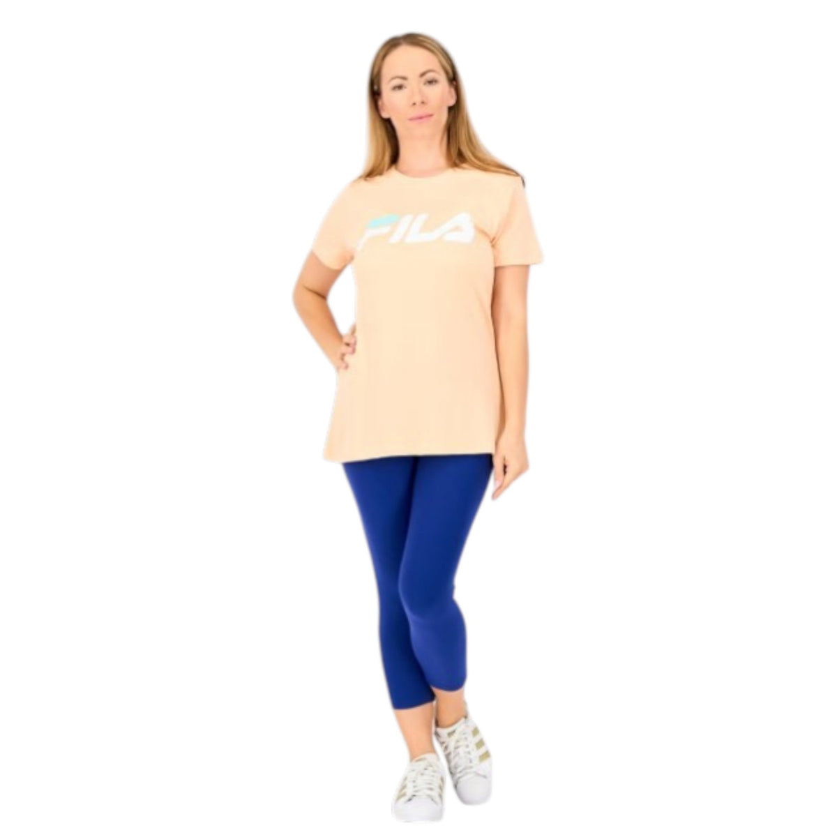 Women's Logo Printed Sport Top,Light Peach