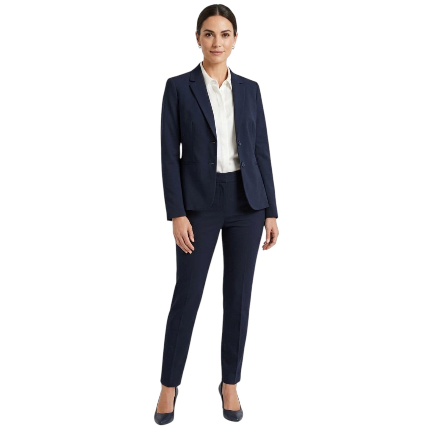 Women's Plain Solid Blazer,Navy