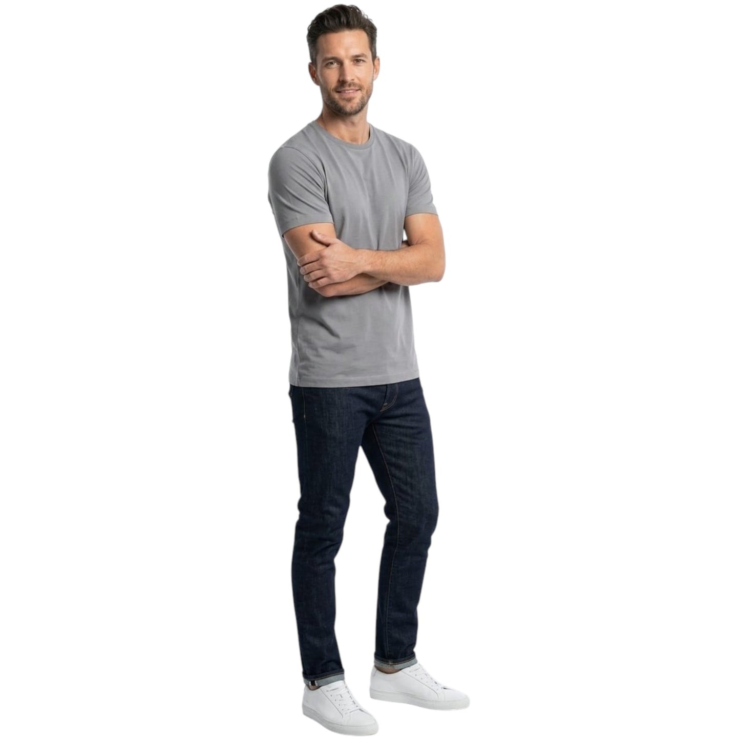 Men's Plain Solid Top,Grey