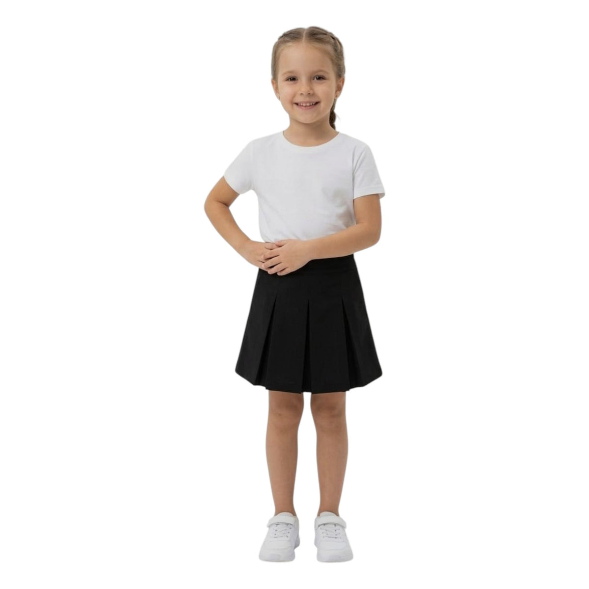 Kids Girl's Plain Skirt,Black