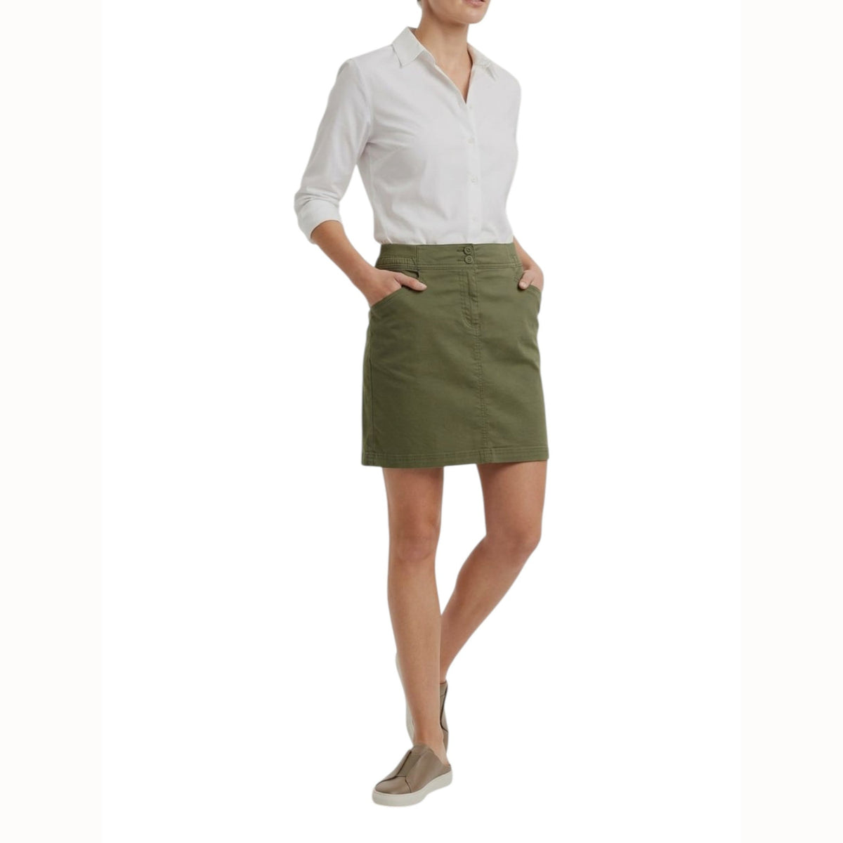 Women's Plain Skirt,Olive