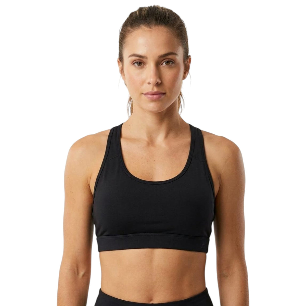Women's Ribbed Sport Bra,Black