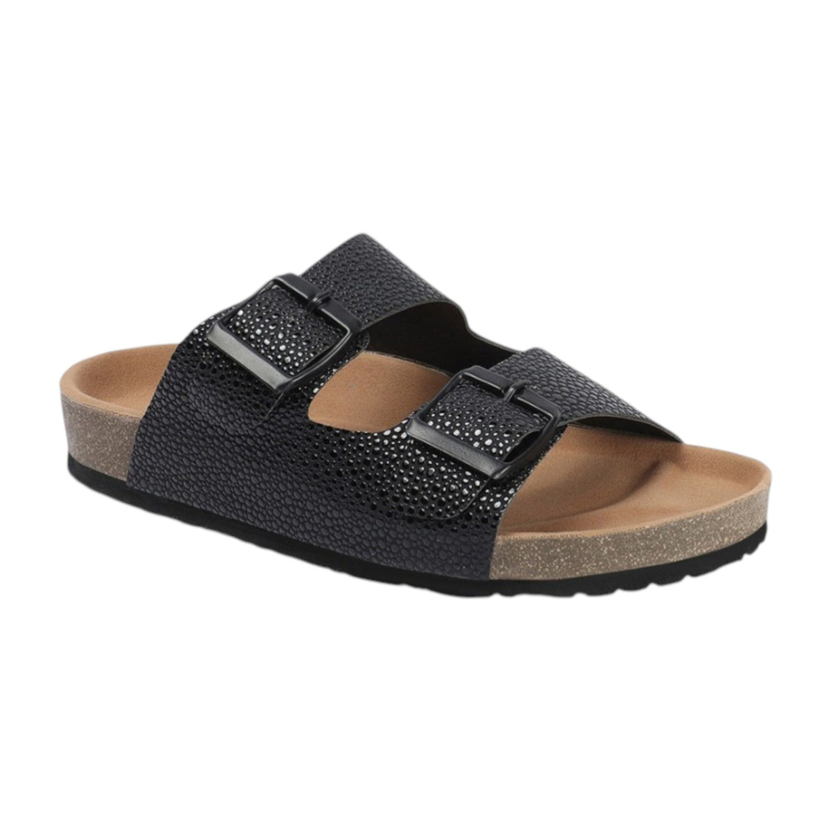 Women's Croc Leather Shoes,Black