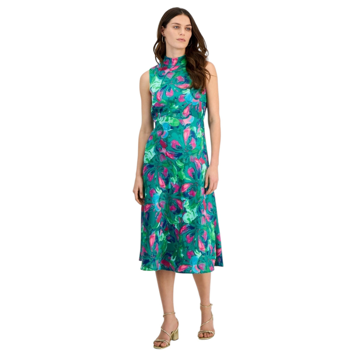 Women's Printed Dress,Green