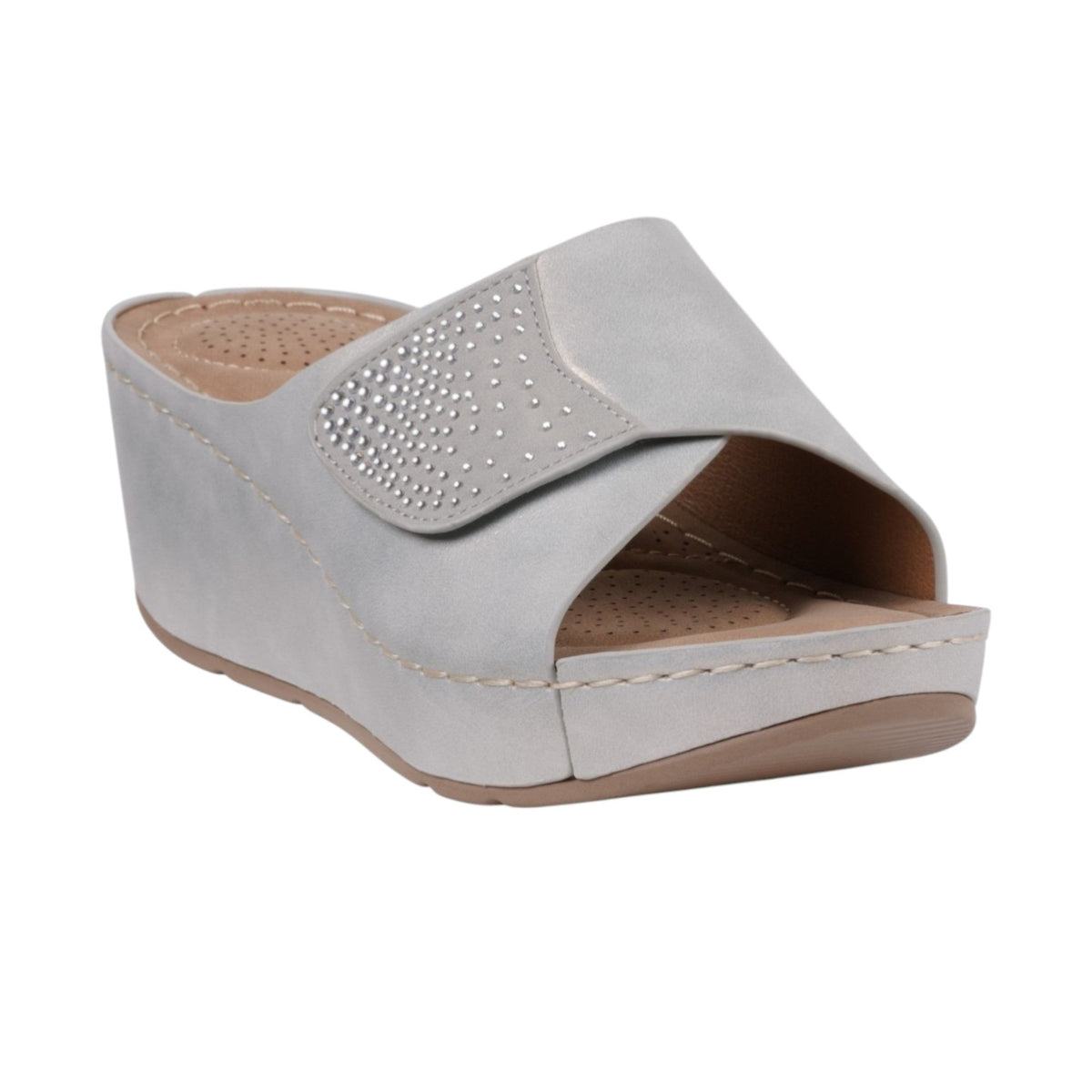 Women's Rhinestones Sandals,Grey