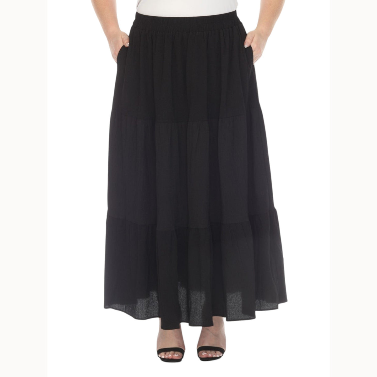 Women's Plain Skirt,Black