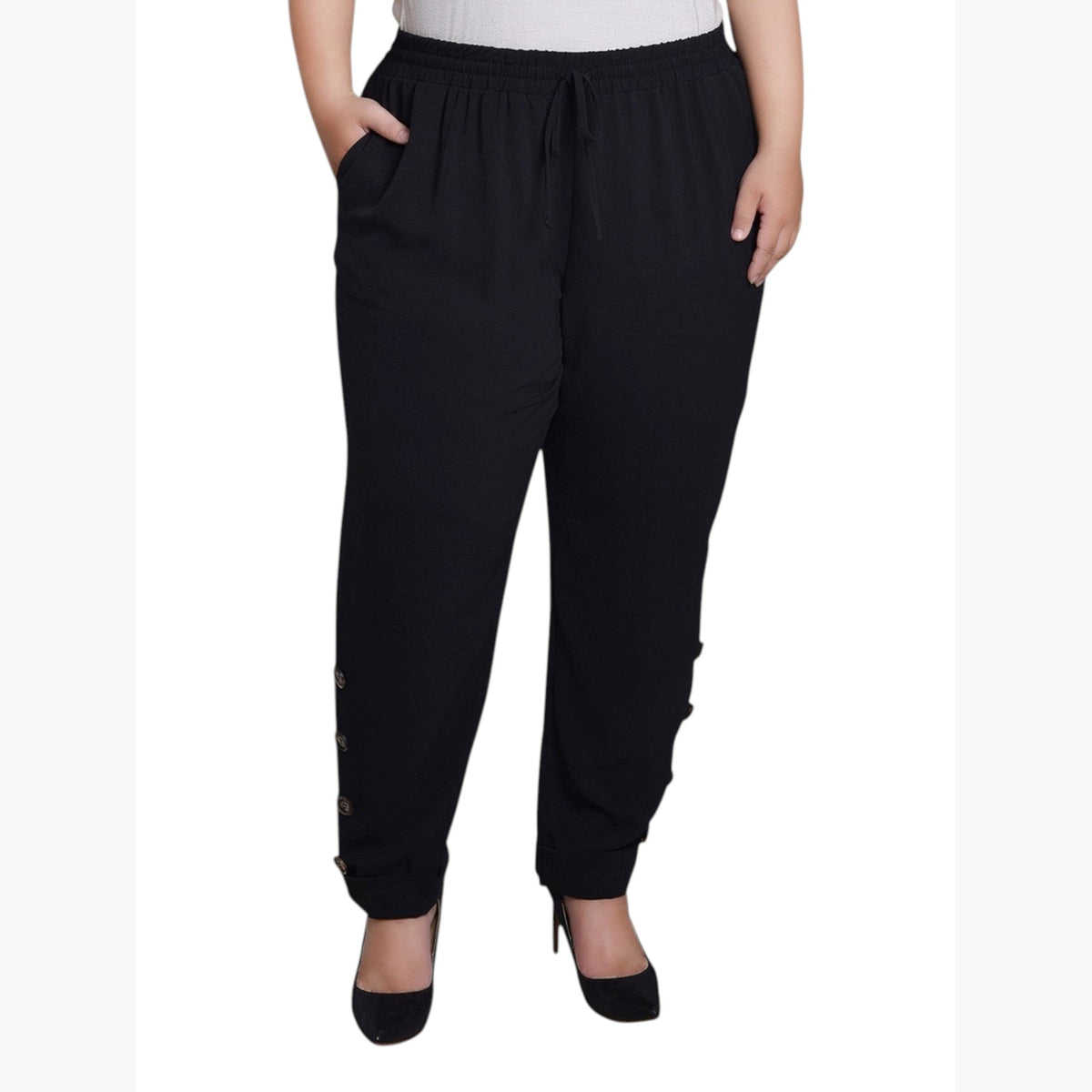 Women's Plain Pant,Black