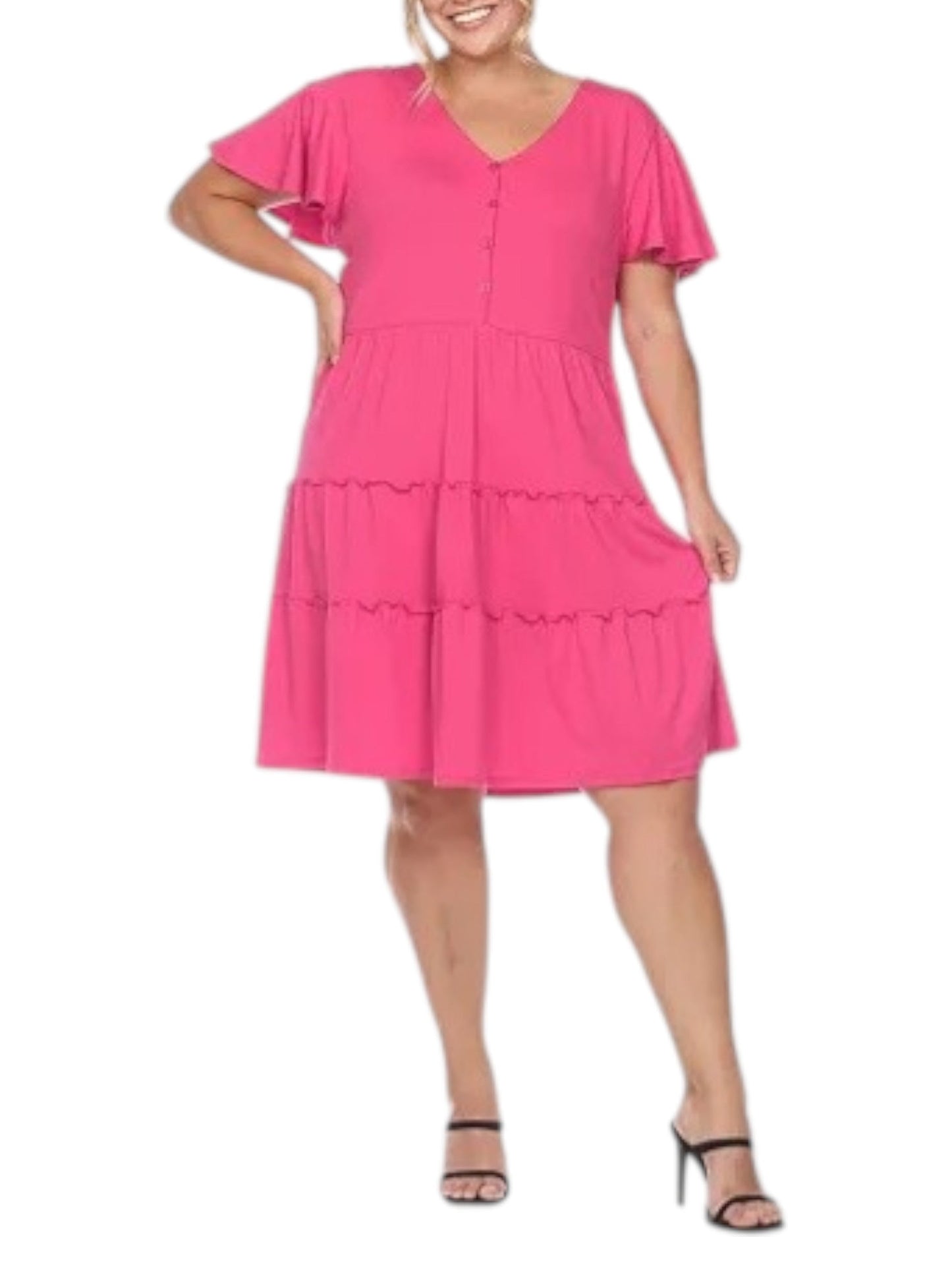 Women's Plain Dress,Pink