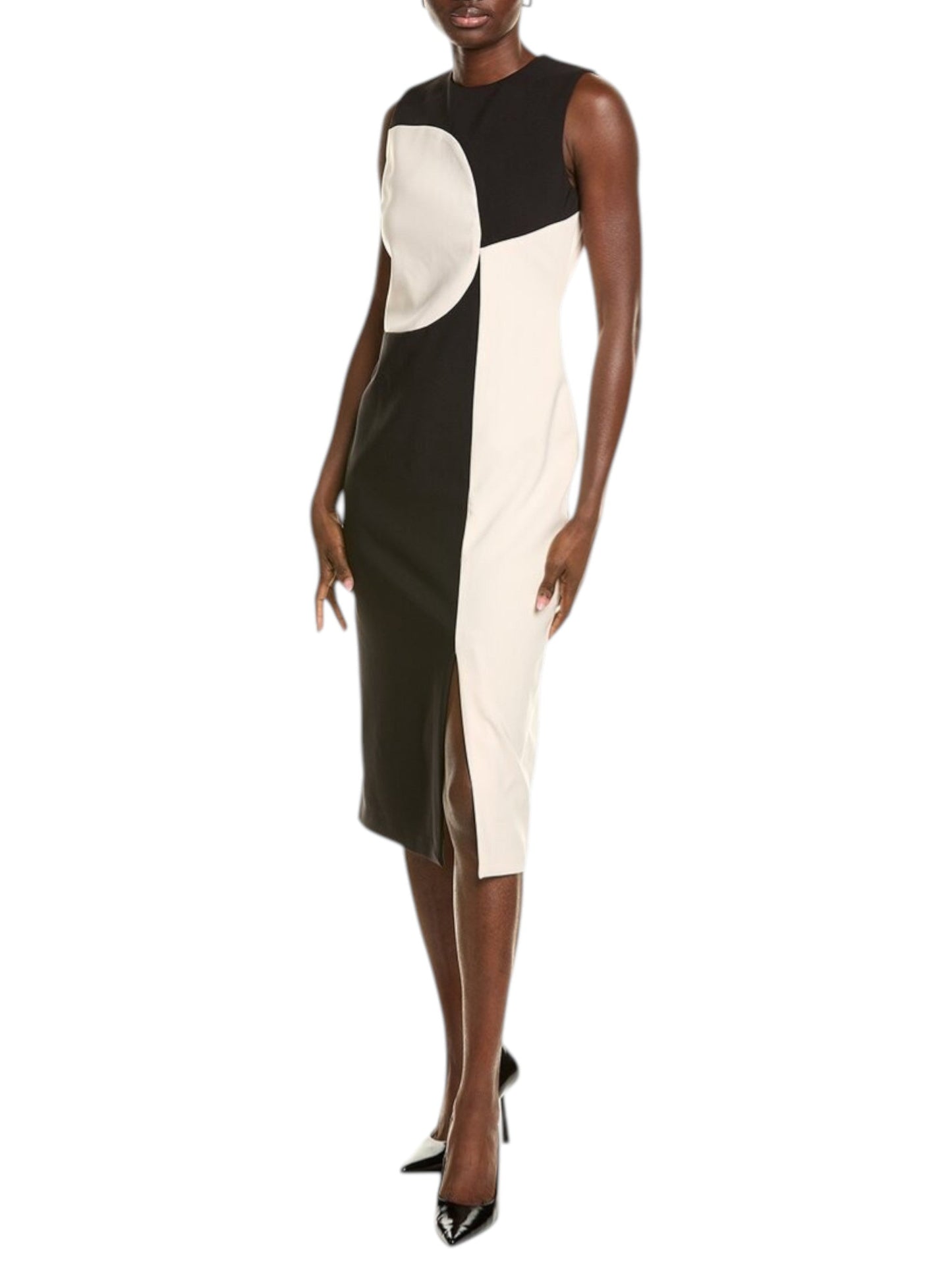 Women's Colorblocked Dress,Black