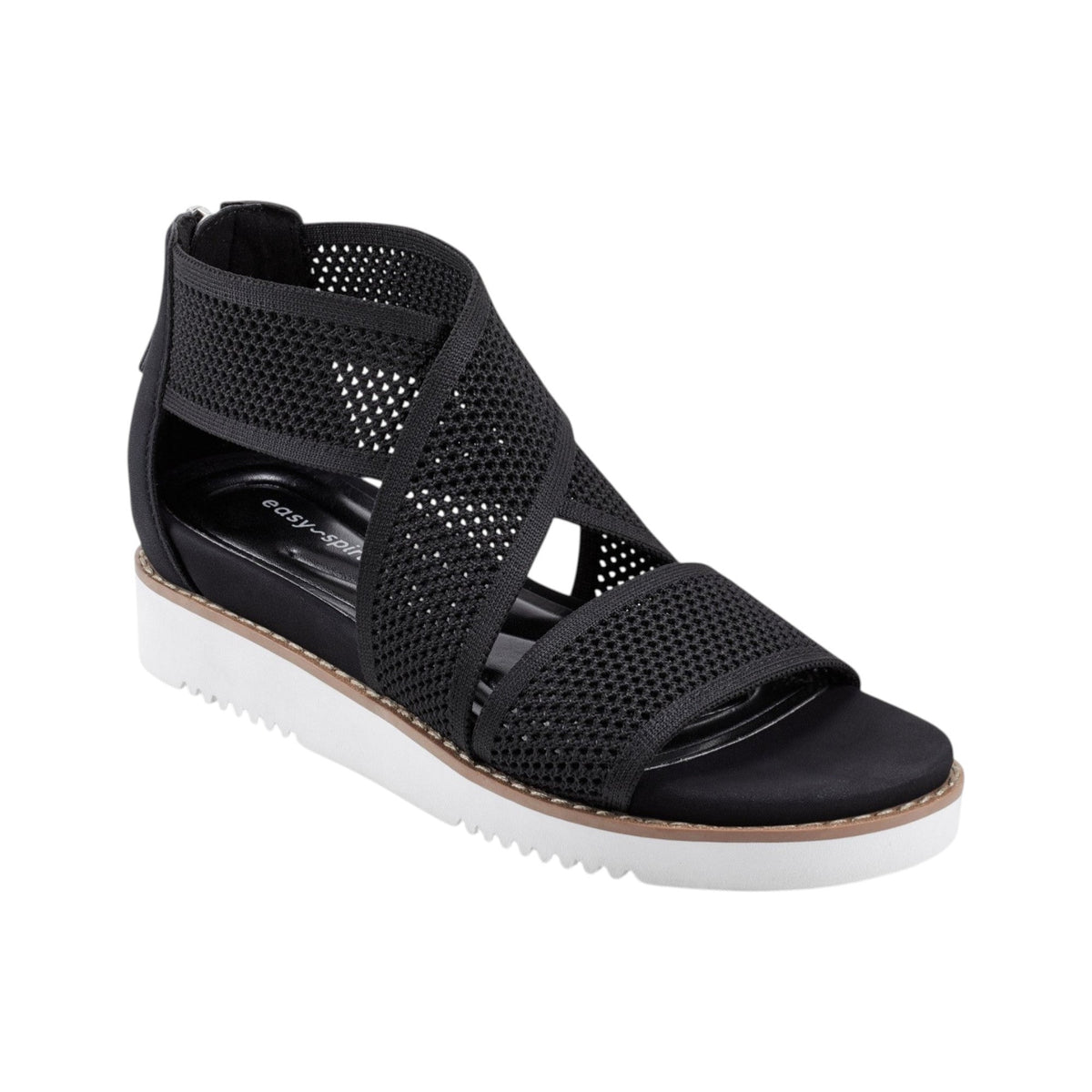Women's Textured Sandals,Black