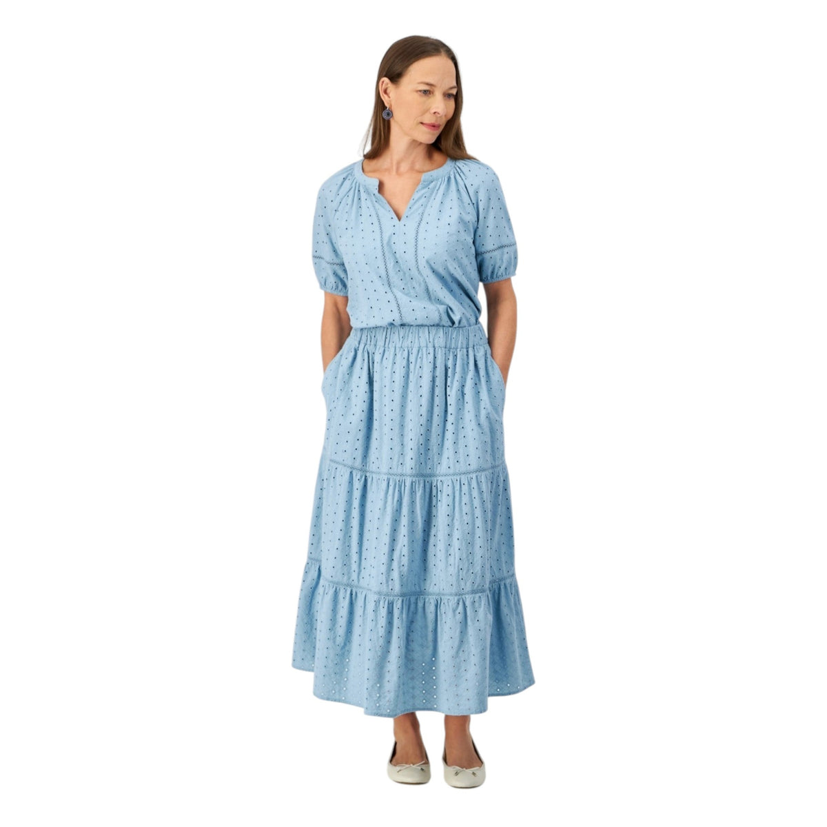 Women's Textured Skirt,Blue
