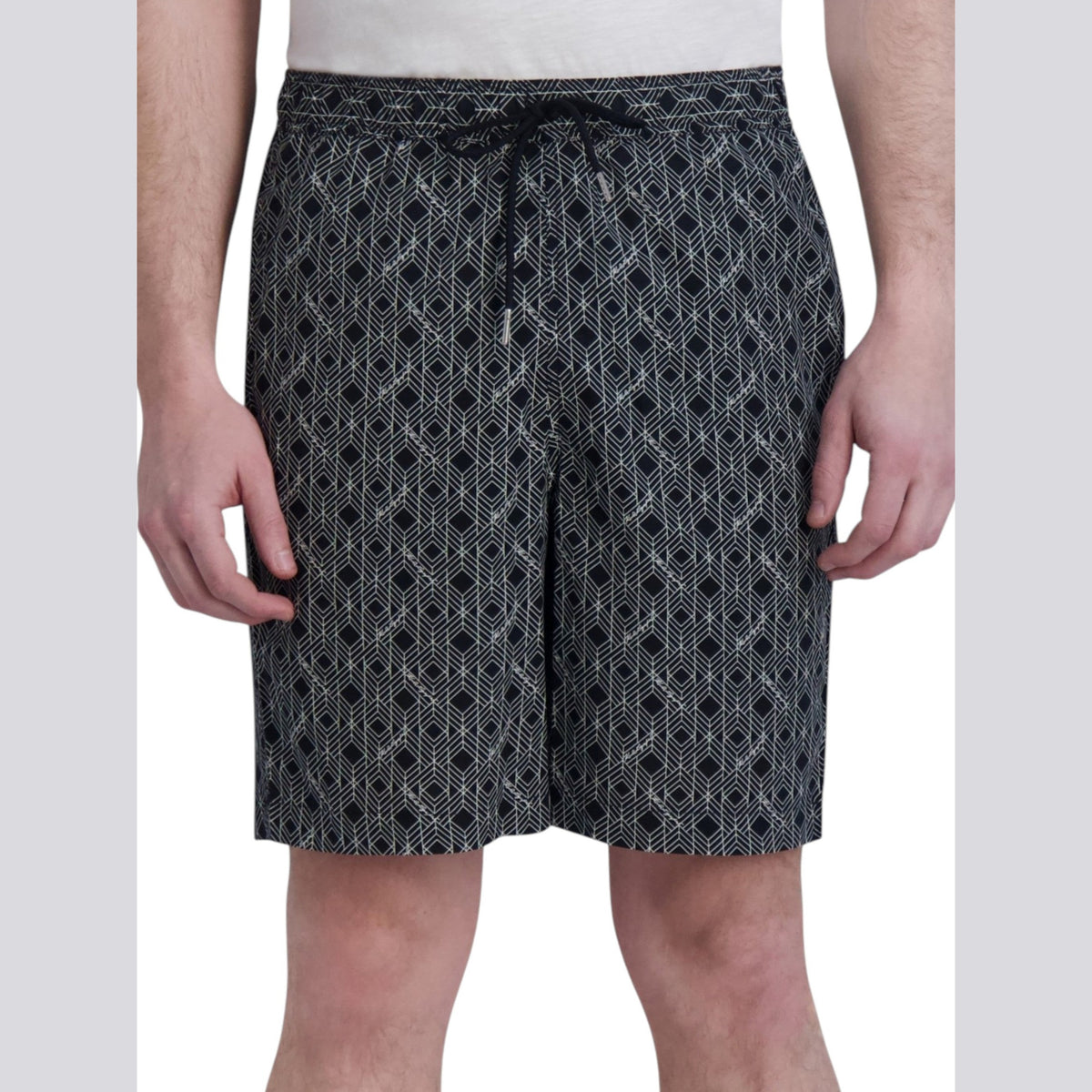 Men's Printed Short,Black
