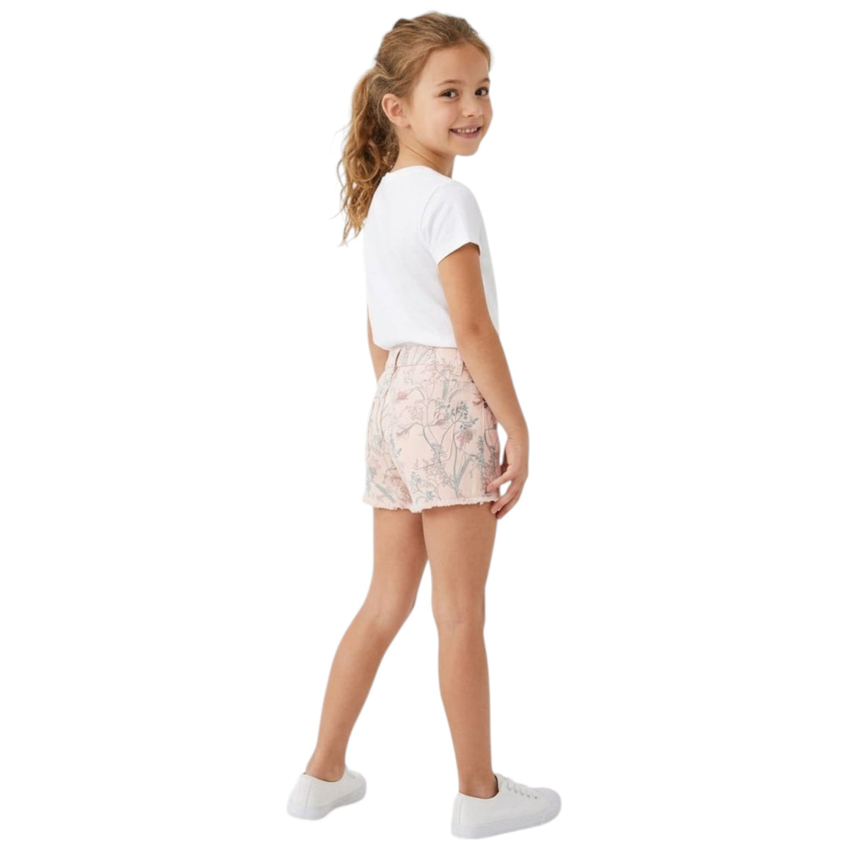 Kids Girl's Printed Short,Light Beige