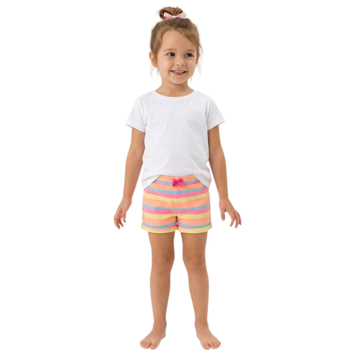 Kids Girl's Colorblocked Striped Short,Multi