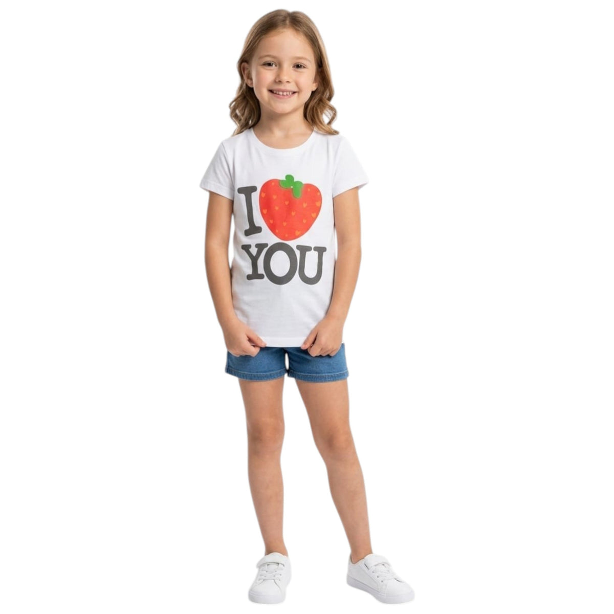 Kids Girl's Printed Top,White