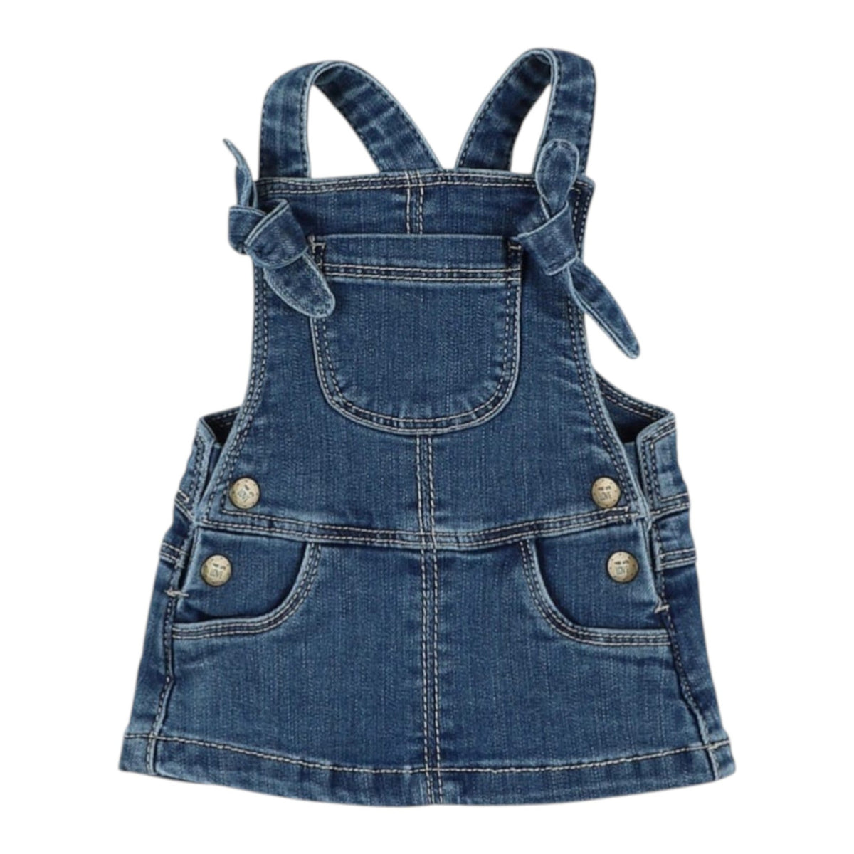 Kids Girl's Plain Jeans Dress,Blue