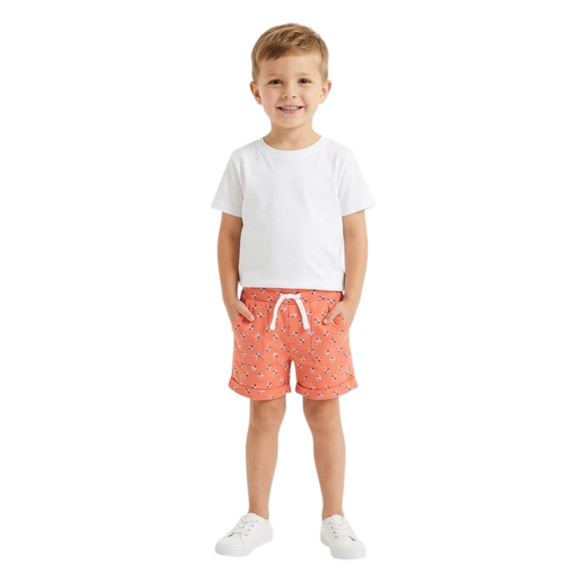 Kids Boy's Printed Short,Coral