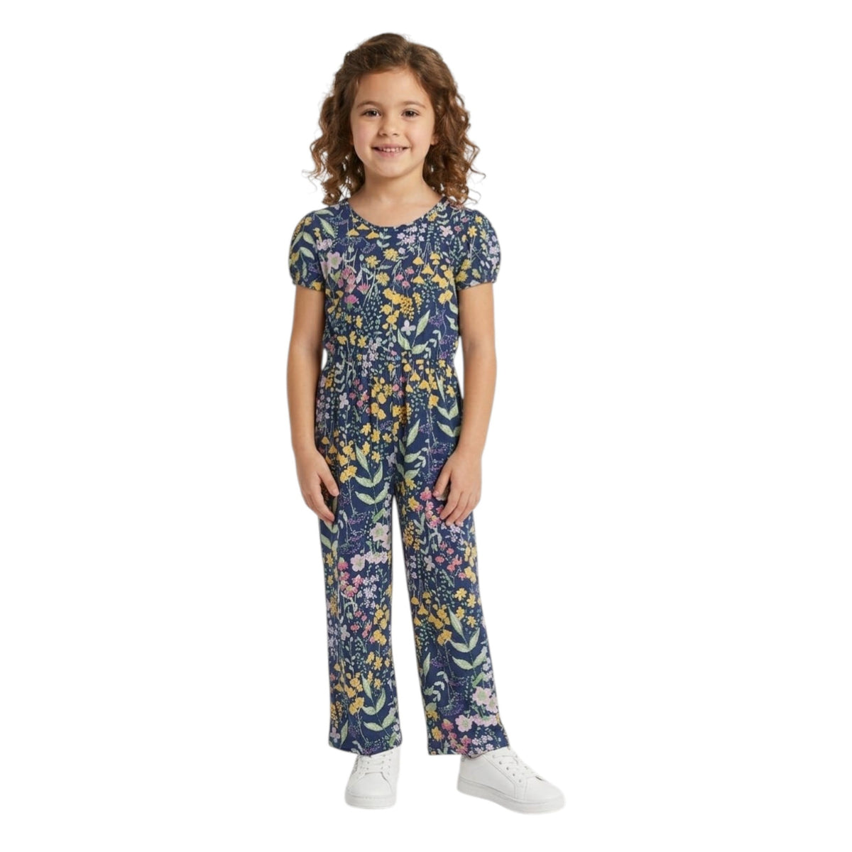 Kids Girl's Printed Jumpsuit,Navy