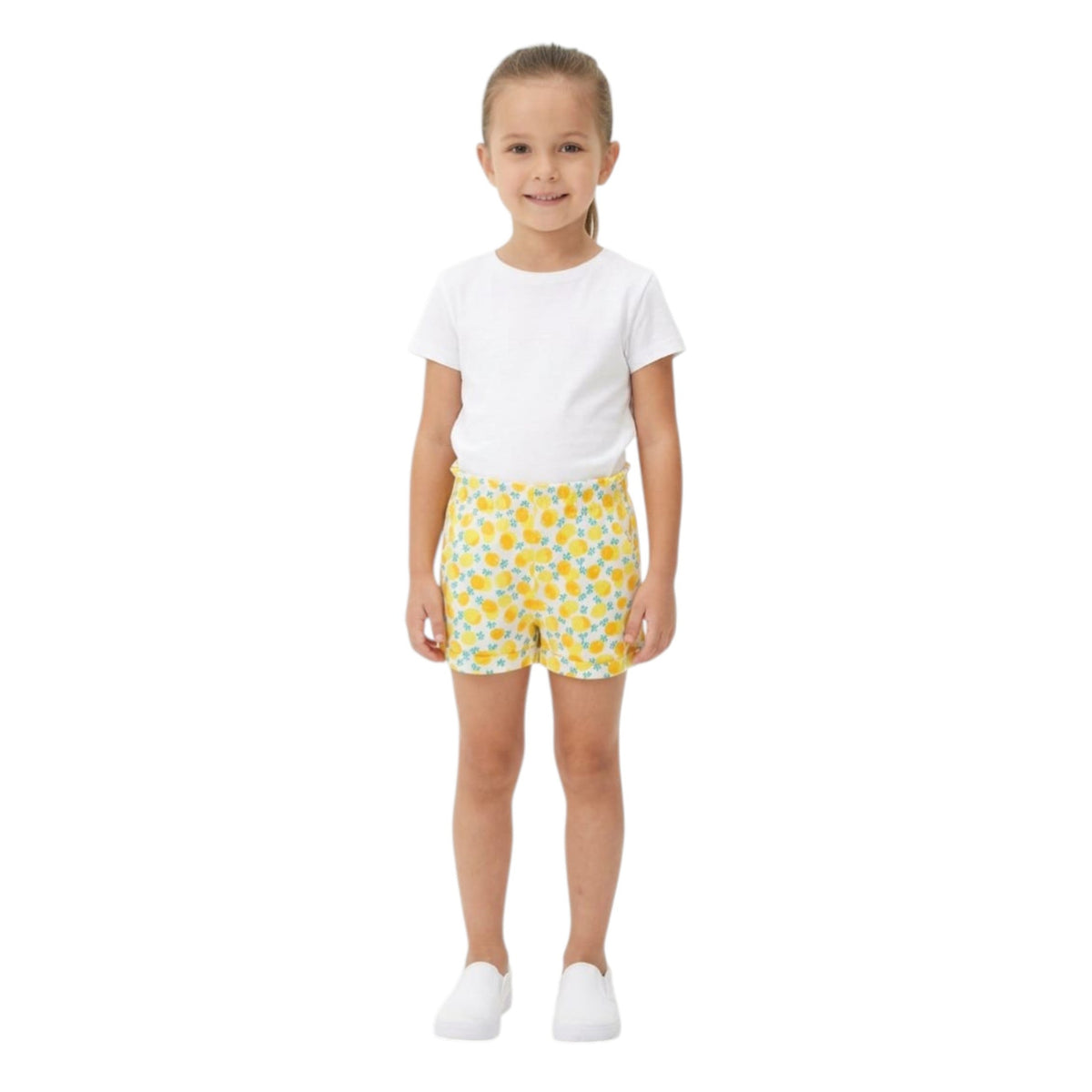 Kids Girl's Printed Short,Yellow